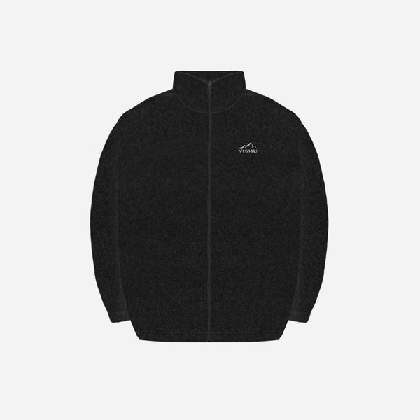 Baumwolle-Fleece Zip Jacke