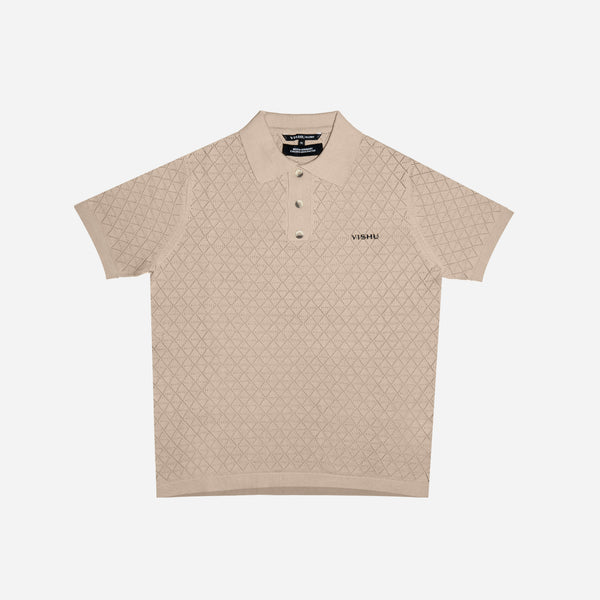 Strickpolo mit Dreieckmuster (Meisterstück 001)